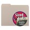 Smead Interior File Folders 1/3-Cut Tabs Letter Size Gray 100/Box
